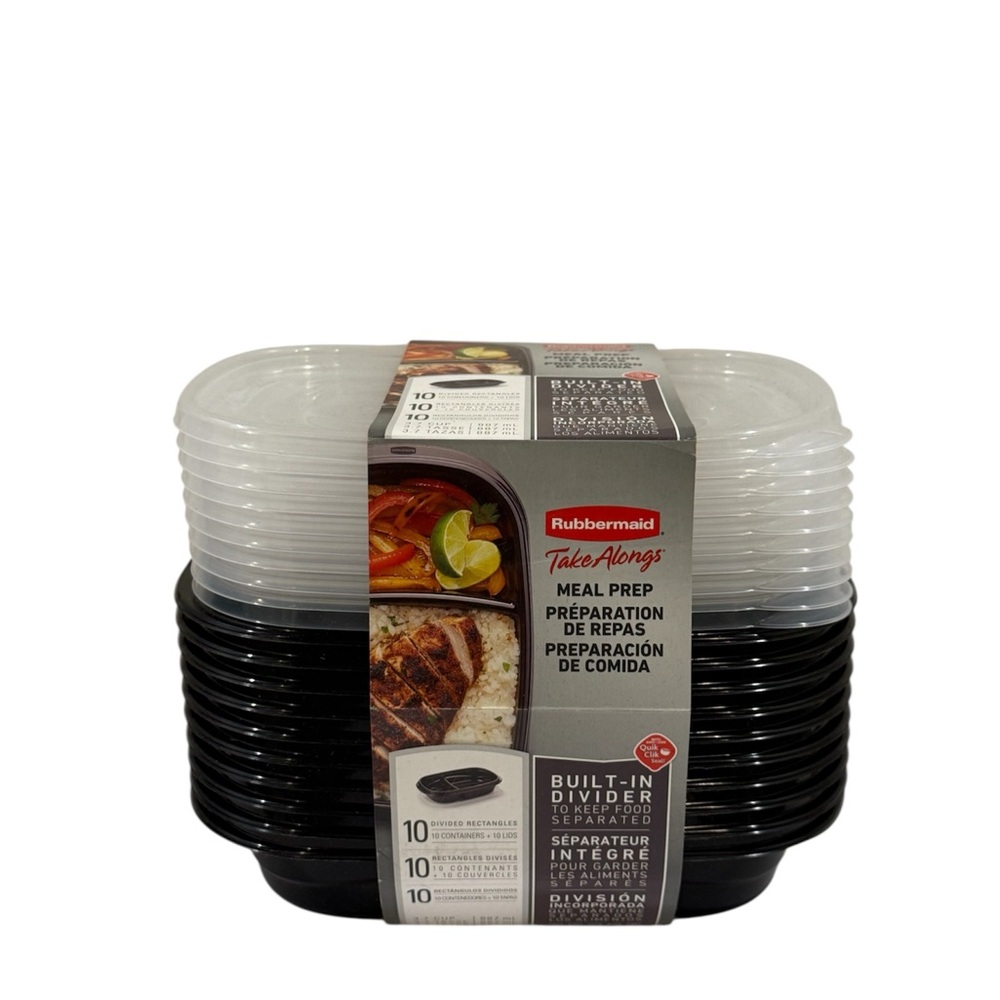 NEW Rubbermaid Meal Prep Divided Containers with Lids